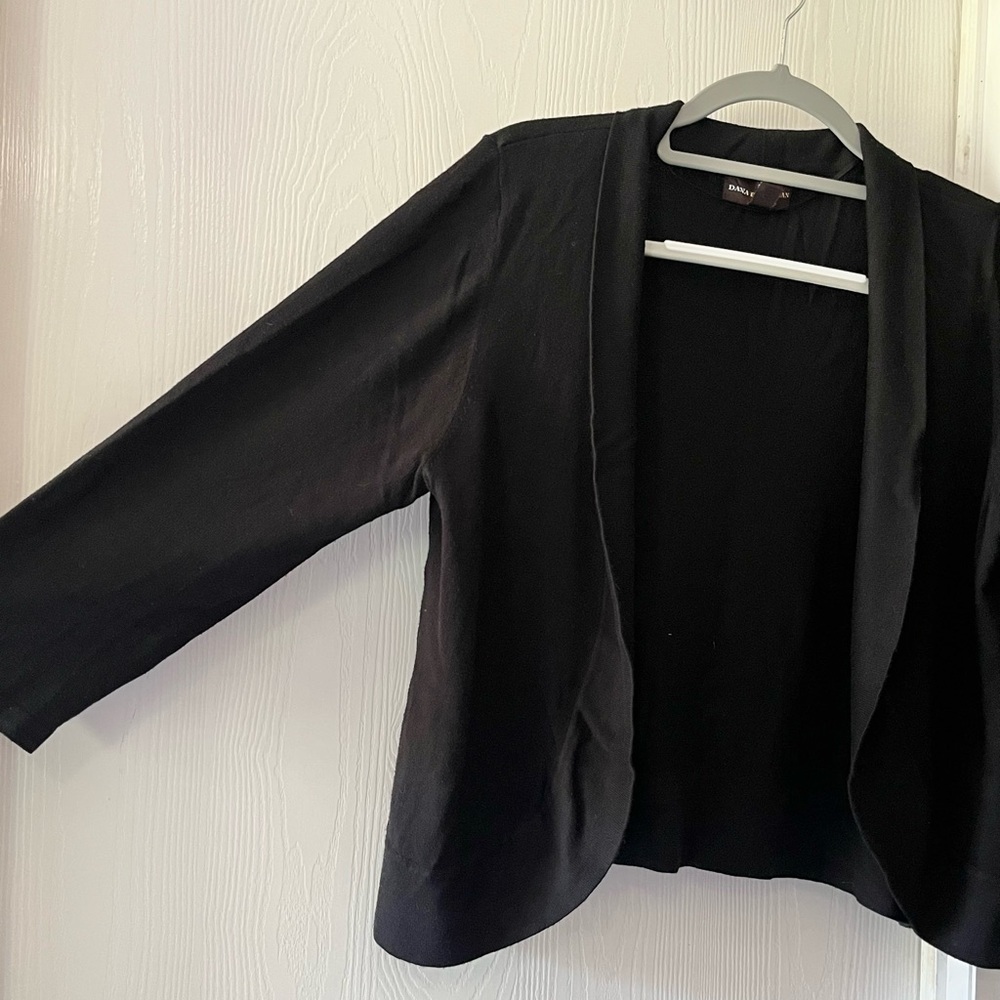 DANA BUCHMAN Black Open-Front Shrug - Picture 3 of 7